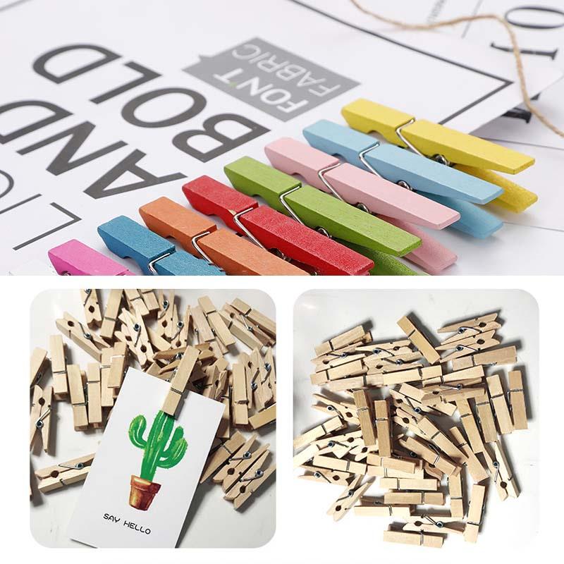 『台灣公司貨👑』彩色小木夾【腸腸的居家生活】『免運』木製小夾子 小木夾 相片小夾子 拍立得底片夾 木質夾子-細節圖5