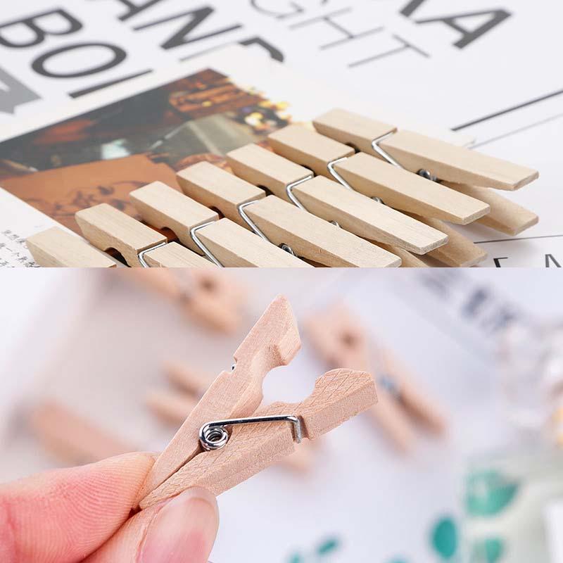 『台灣公司貨👑』彩色小木夾【腸腸的居家生活】『免運』木製小夾子 小木夾 相片小夾子 拍立得底片夾 木質夾子-細節圖6