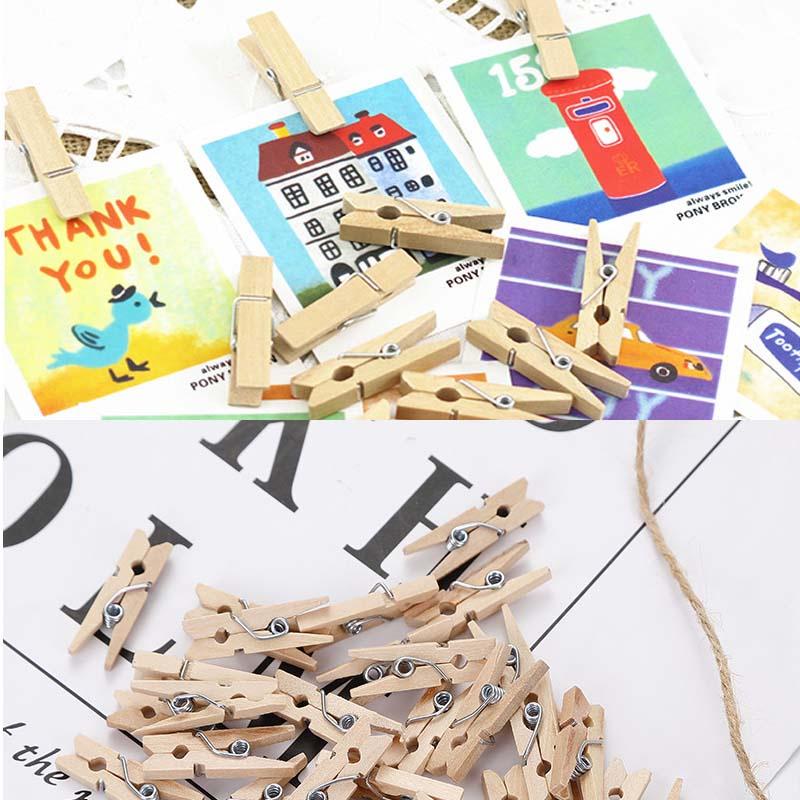 『台灣公司貨👑』彩色小木夾【腸腸的居家生活】『免運』木製小夾子 小木夾 相片小夾子 拍立得底片夾 木質夾子-細節圖7