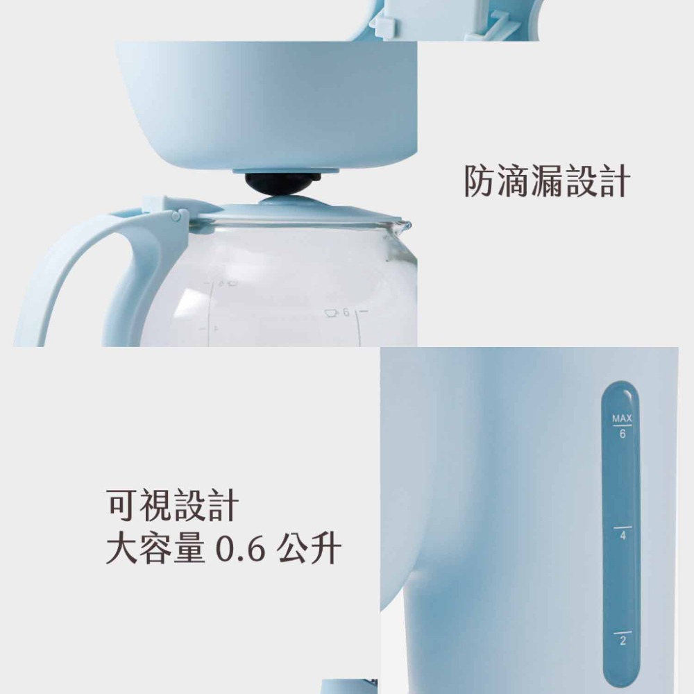 【AIWA 愛華】 600ml 美式咖啡機 AI-KFJ06-細節圖4