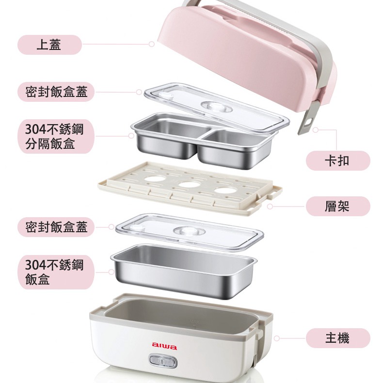 【AIWA 愛華】 方形電飯盒 AI-DFH01-細節圖10