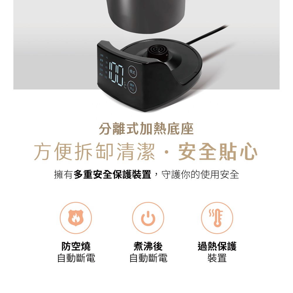 【AIWA 愛華】1.5L 三層防燙５段式控溫電茶壼 DKS1315-細節圖8