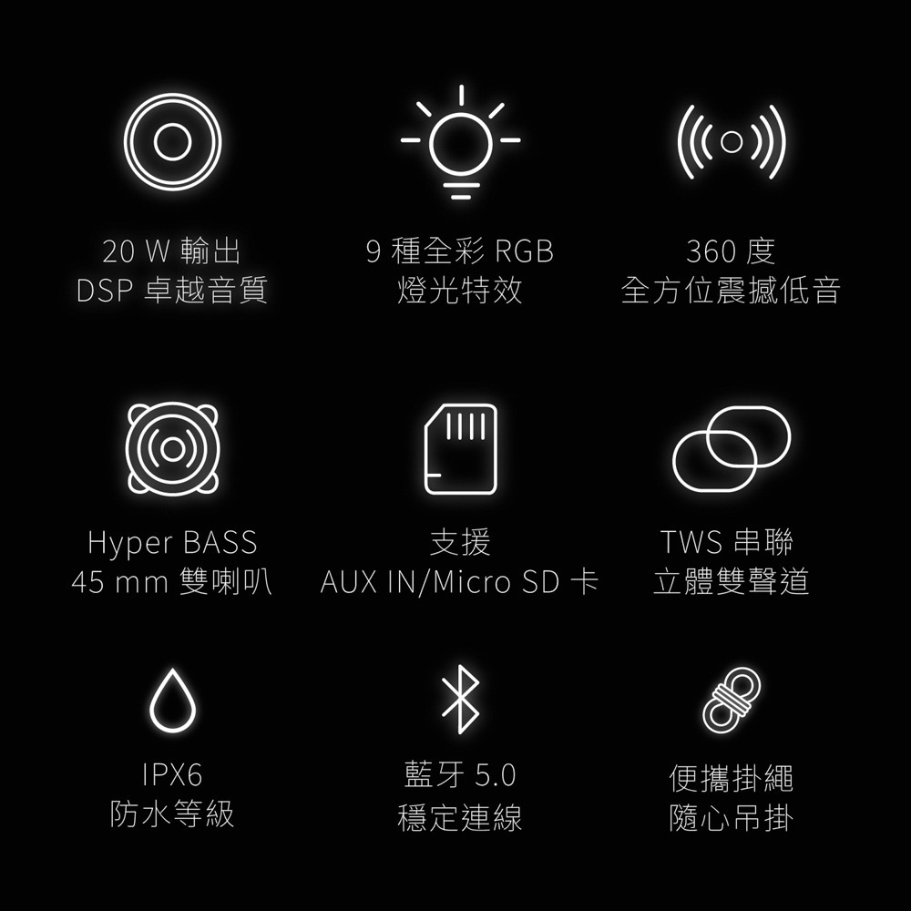 【AIWA 愛華】便攜式藍牙喇叭 BST-650-細節圖2