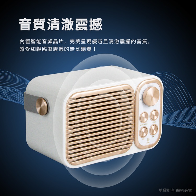 【Aibo】 經典復古 雙人對唱行動KTV 藍牙喇叭無線麥克風組-細節圖4