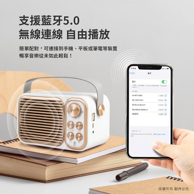 【Aibo】 經典復古 雙人對唱行動KTV 藍牙喇叭無線麥克風組-細節圖6