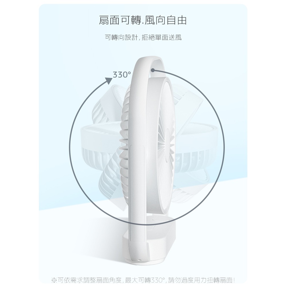 【Aibo】  6吋超薄美型 手提式大風量USB風扇/夜燈-細節圖8