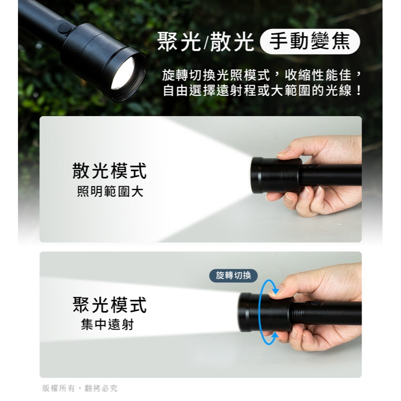 【Aibo】  三合一 燈塔露營燈手電筒+伸縮三腳架(電池款)-細節圖4
