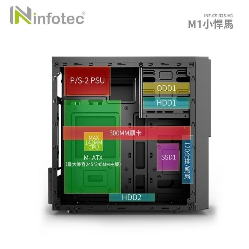 @電子街3C特賣會@全新 infotec 325-M1 小悍馬 時尚商務機殼 電腦機殼 電腦機箱-細節圖2