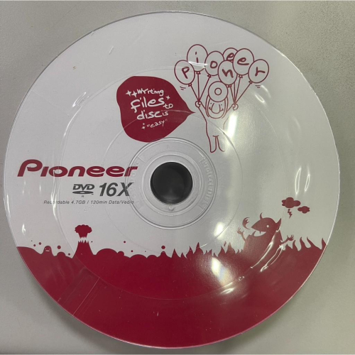 @電子街3C 特賣會@全新 先鋒 Pioneer DVD 空白光碟片 (10片裝) 光碟片 4.7GB 16X