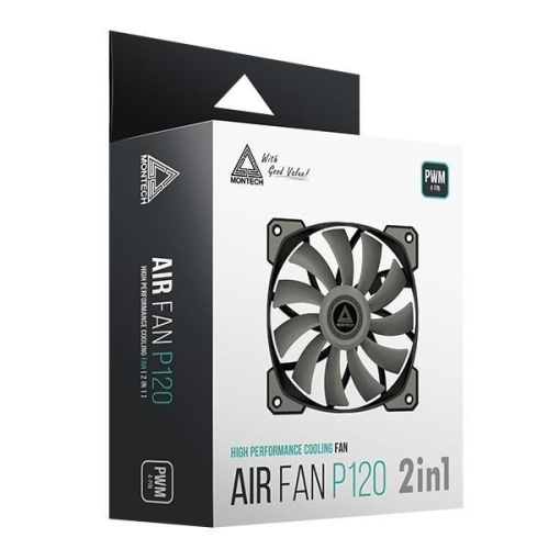 電子街3C特賣會 全新 MONTECH 君主 Air Fan P120 PWM (2入裝)靜音風扇(附一對三分接線)