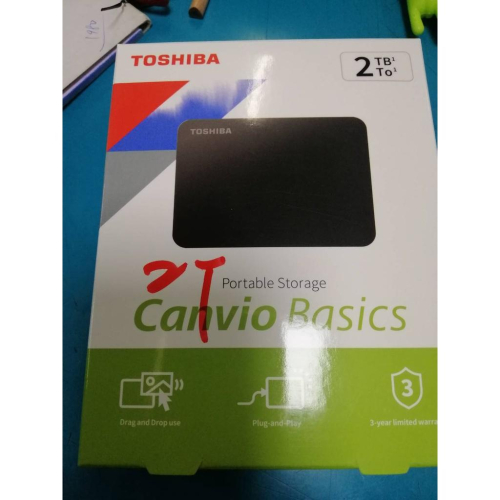 @電子街3C特賣會@全新 東芝 Toshiba Canvio Basics 2TB 2T 2.5吋 行動硬碟