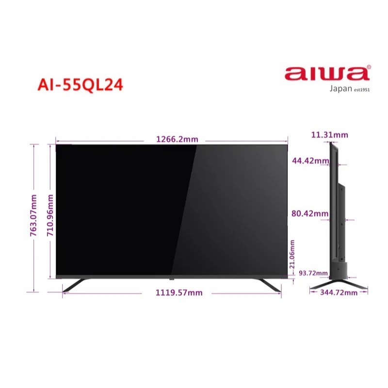 @電子街3C特賣會@(含安裝)AIWA 日本愛華 55吋 4K QLED AI-55QL24 智慧型顯示器-細節圖2