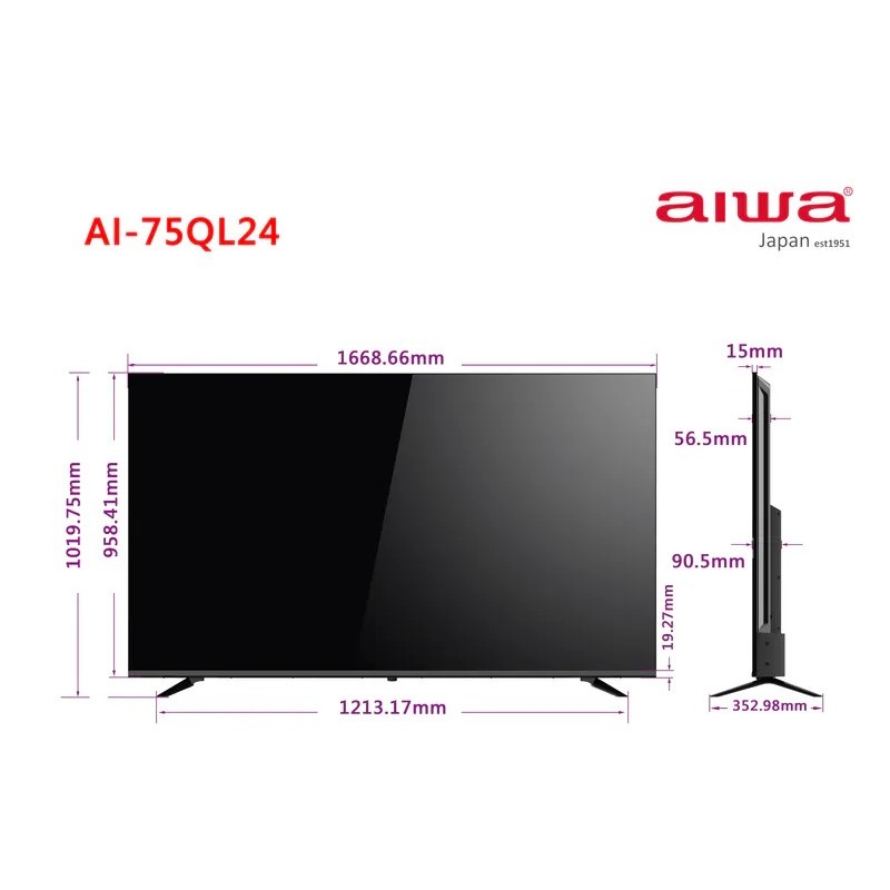 @電子街3C特賣會@(含安裝)AIWA 日本愛華 75吋 4K QLED AI-75QL24 智慧型顯示器-細節圖2