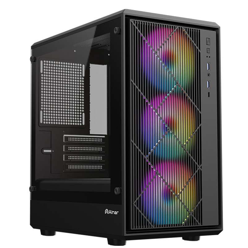 @電子街3C特賣會@Ainar 艾納爾 M100 RGB*3 可開關燈 / M200T ARGB*3 TYPE-C 機殼-細節圖3