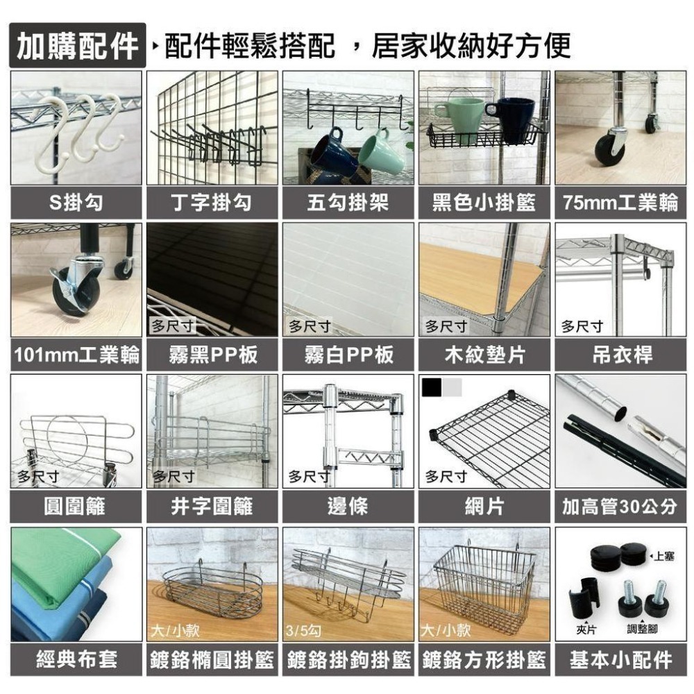 【KIWISH】鐵架 層架 90x60x180H 輕型五層架 波浪架 貨架 置物架 收納架 鐵力士架 倉儲架-細節圖9