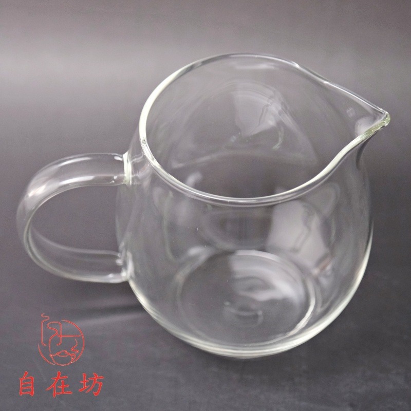 【全館滿599免運】茶海 玻璃茶海 公道杯 玻璃龍蛋茶海大款 茶具 400ml優質加厚耐熱款【自在坊茶具】-細節圖3