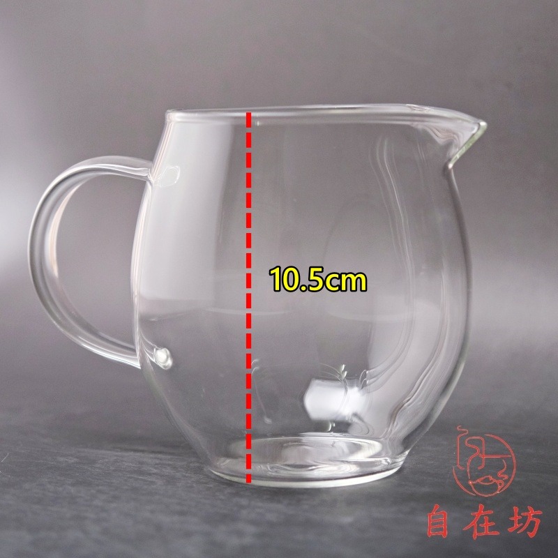 【全館滿599免運】茶海 玻璃茶海 公道杯 玻璃龍蛋茶海大款 茶具 400ml優質加厚耐熱款【自在坊茶具】-細節圖9