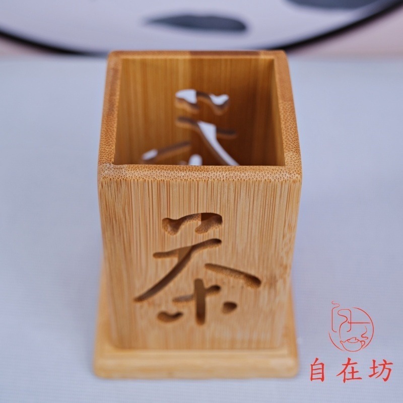 【全館滿599免運】六君套組 外孟宗竹製茶道六君子 竹製茶字六君子套組 茶字 竹製【自在坊茶具】-細節圖2
