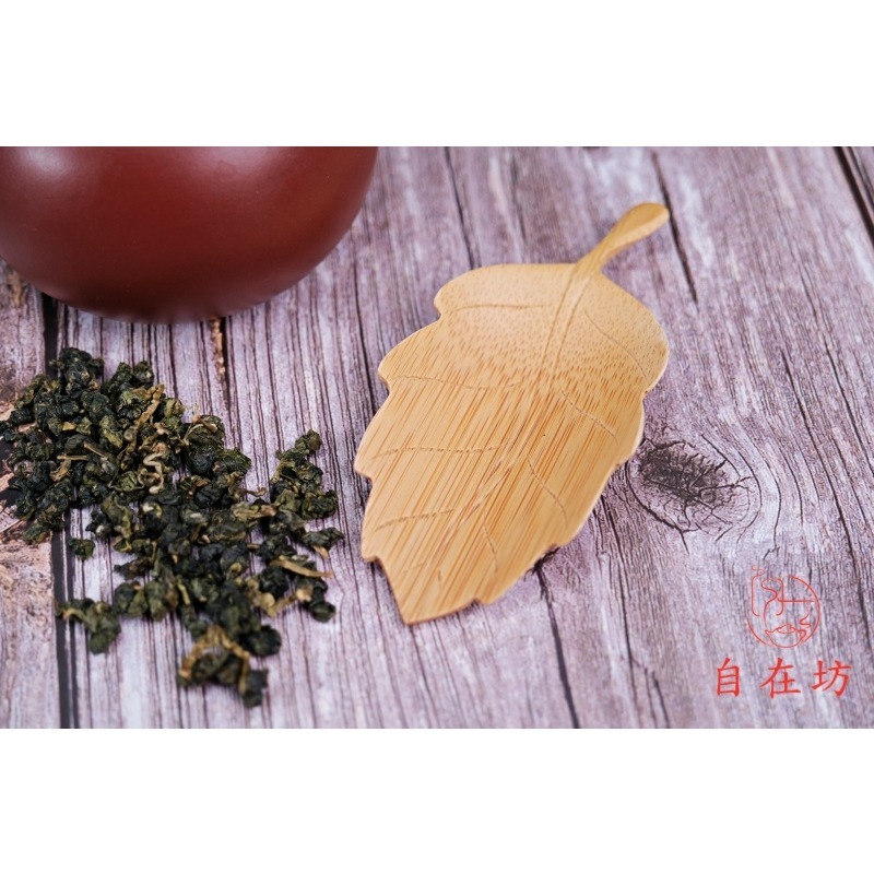 【全館滿599免運】茶則 手工茶則 日本茶勺 精雕樹葉竹制茶則 茶道配件 茶匙茶剷【自在坊茶具】-細節圖2