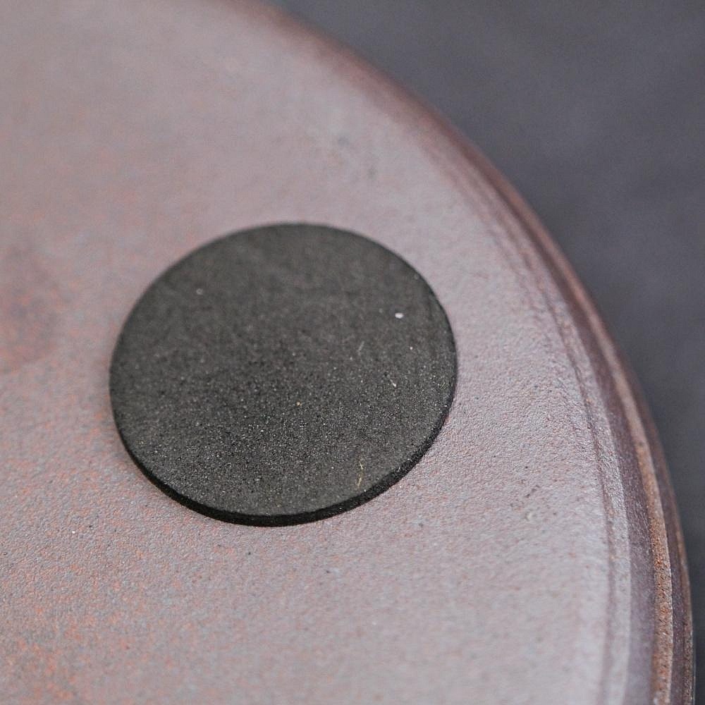 【全館滿599免運】壺承 柴燒壺承 古早柴燒鎏金壺承 日式圓形玄紋跳刀壺墊 乾泡盤台【自在坊茶具】-細節圖6