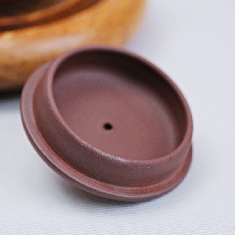 【全館滿599免運】茶壼 紫砂壼 原礦紫泥 純手工精製【小品漢瓦紫砂壺】170ML宜興茶壺 出湯順暢【自在坊茶具】-細節圖8