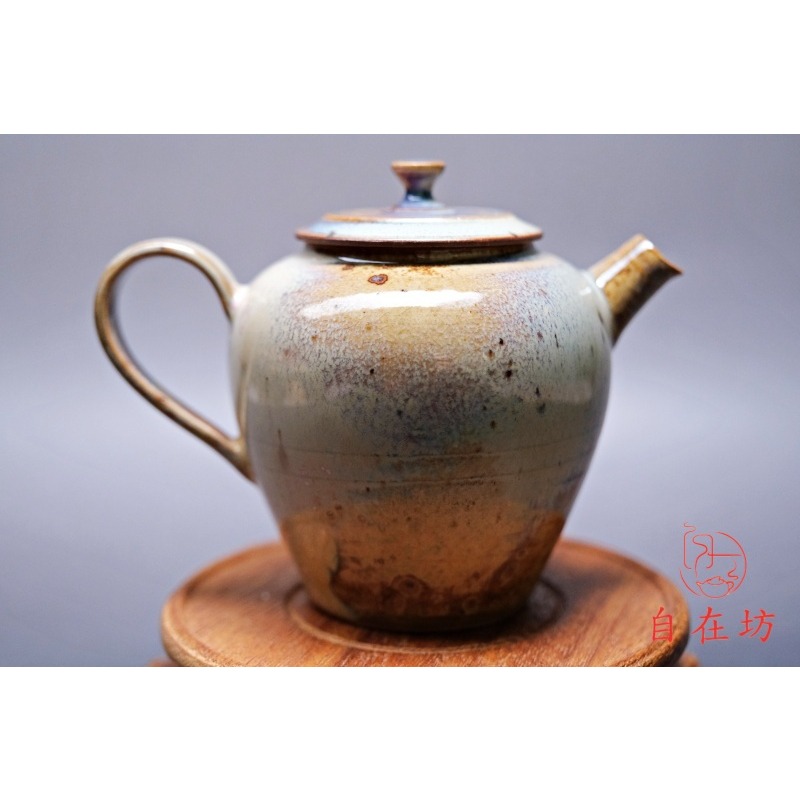 【全館滿599免運】茶壼 燒茶壺 精品手工柴燒茶壺【柴燒壺-12號190ml】孤品一器一拍 柴燒粗陶茶壺【自在坊茶具】-細節圖2