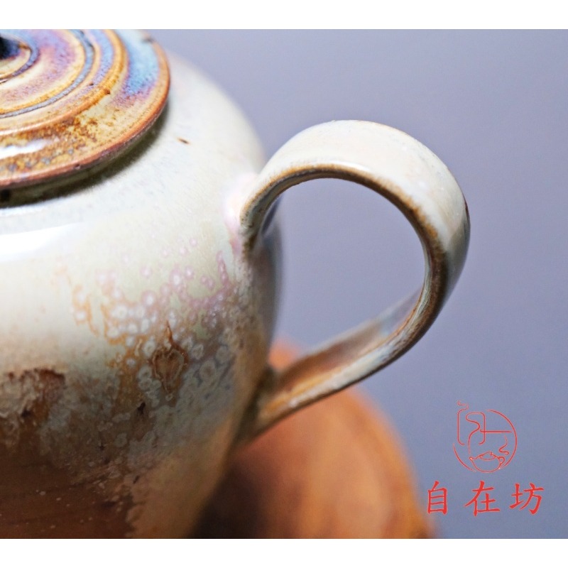 【全館滿599免運】茶壼 燒茶壺 精品手工柴燒茶壺【柴燒壺-12號190ml】孤品一器一拍 柴燒粗陶茶壺【自在坊茶具】-細節圖4