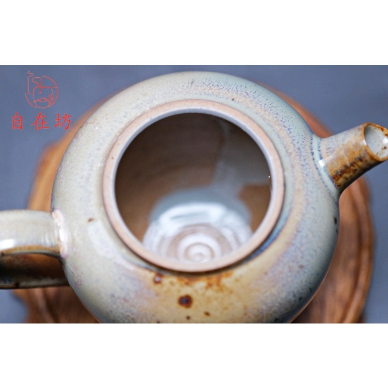 【全館滿599免運】茶壼 燒茶壺 精品手工柴燒茶壺【柴燒壺-12號190ml】孤品一器一拍 柴燒粗陶茶壺【自在坊茶具】-細節圖6