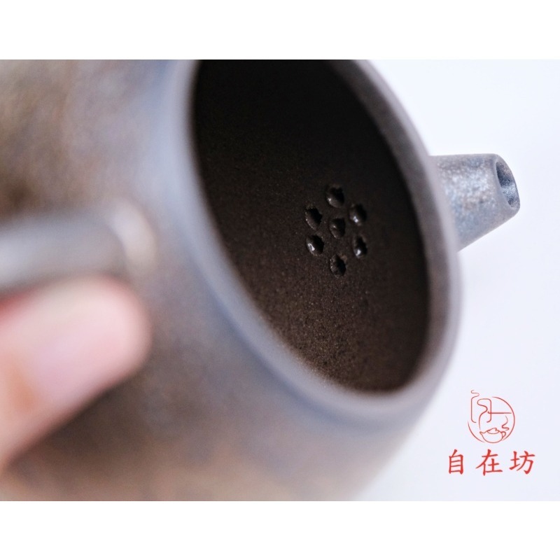 【全館滿599免運】茶壼 龍蛋壺 鎏金龍蛋壺210ml 鎏金 泡茶壺 手工粗陶【自在坊茶具】-細節圖8