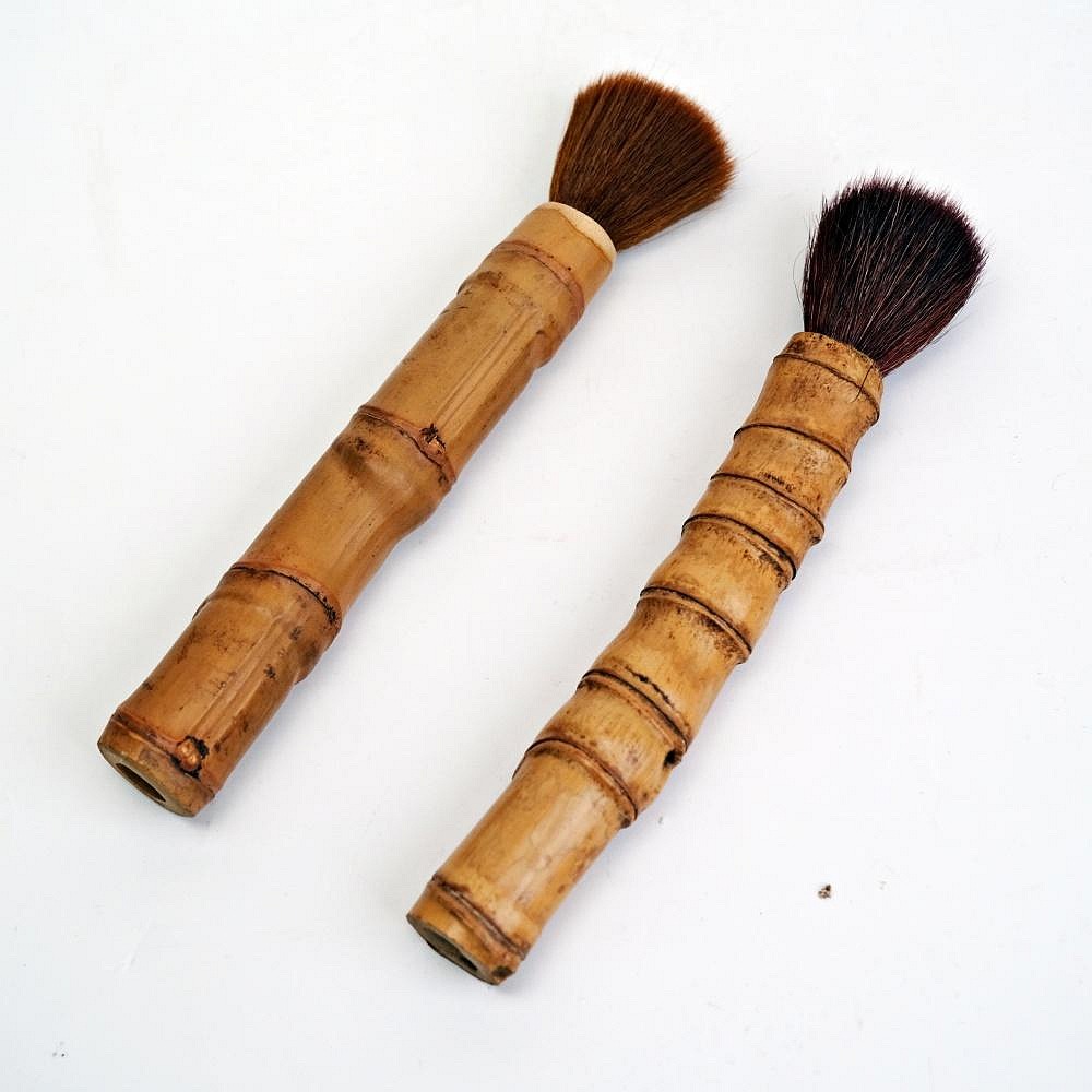 【全館滿599免運】養壺筆 竹製養壺筆 手工製作竹根 羅漢竹節羊毛筆 天然原竹 節節高昇【自在坊茶具】-細節圖3