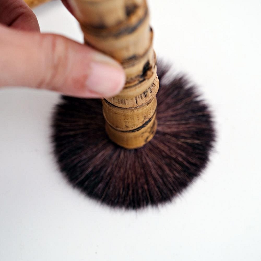 【全館滿599免運】養壺筆 竹製養壺筆 手工製作竹根 羅漢竹節羊毛筆 天然原竹 節節高昇【自在坊茶具】-細節圖5