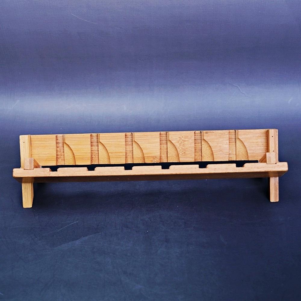 【全館滿599免運】杯架 竹製杯架 竹製折疊杯架 摺疊茶杯展示架 折疊9杯收納架 茶道用具【自在坊茶具】-細節圖5