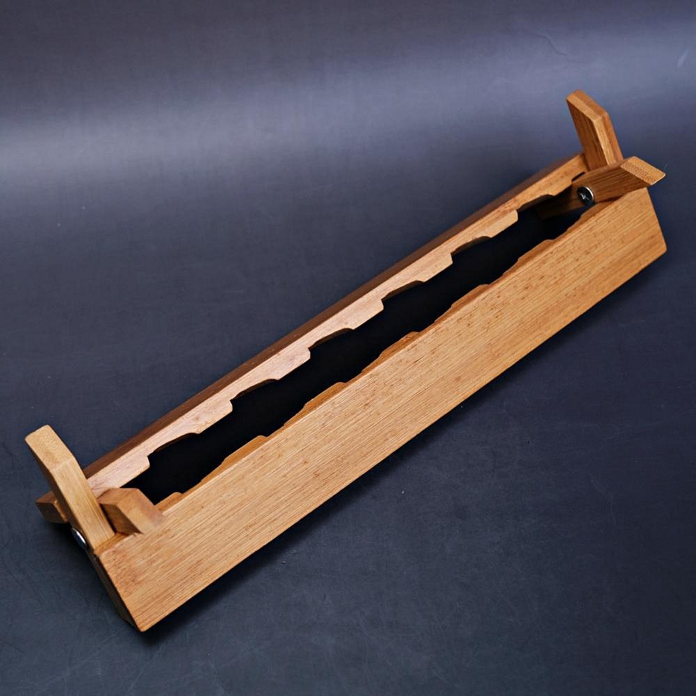 【全館滿599免運】杯架 竹製杯架 竹製折疊杯架 摺疊茶杯展示架 折疊9杯收納架 茶道用具【自在坊茶具】-細節圖7