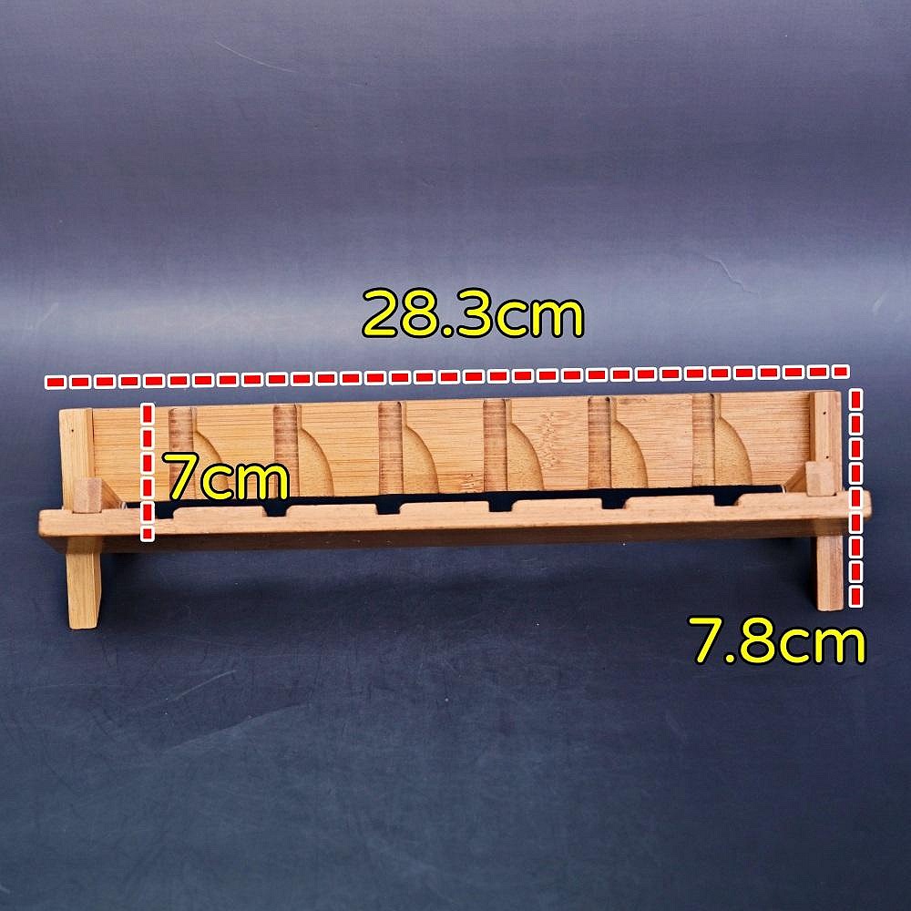 【全館滿599免運】杯架 竹製杯架 竹製折疊杯架 摺疊茶杯展示架 折疊9杯收納架 茶道用具【自在坊茶具】-細節圖9