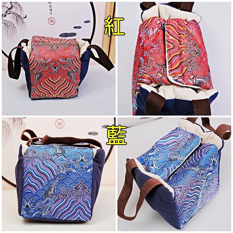 【全館滿599免運】一壺四杯款 提帶式刺繡棉布壺套 收納麻棉布包 麻布保護套 外出壺套 棉布杯套【自在坊茶具】-規格圖11