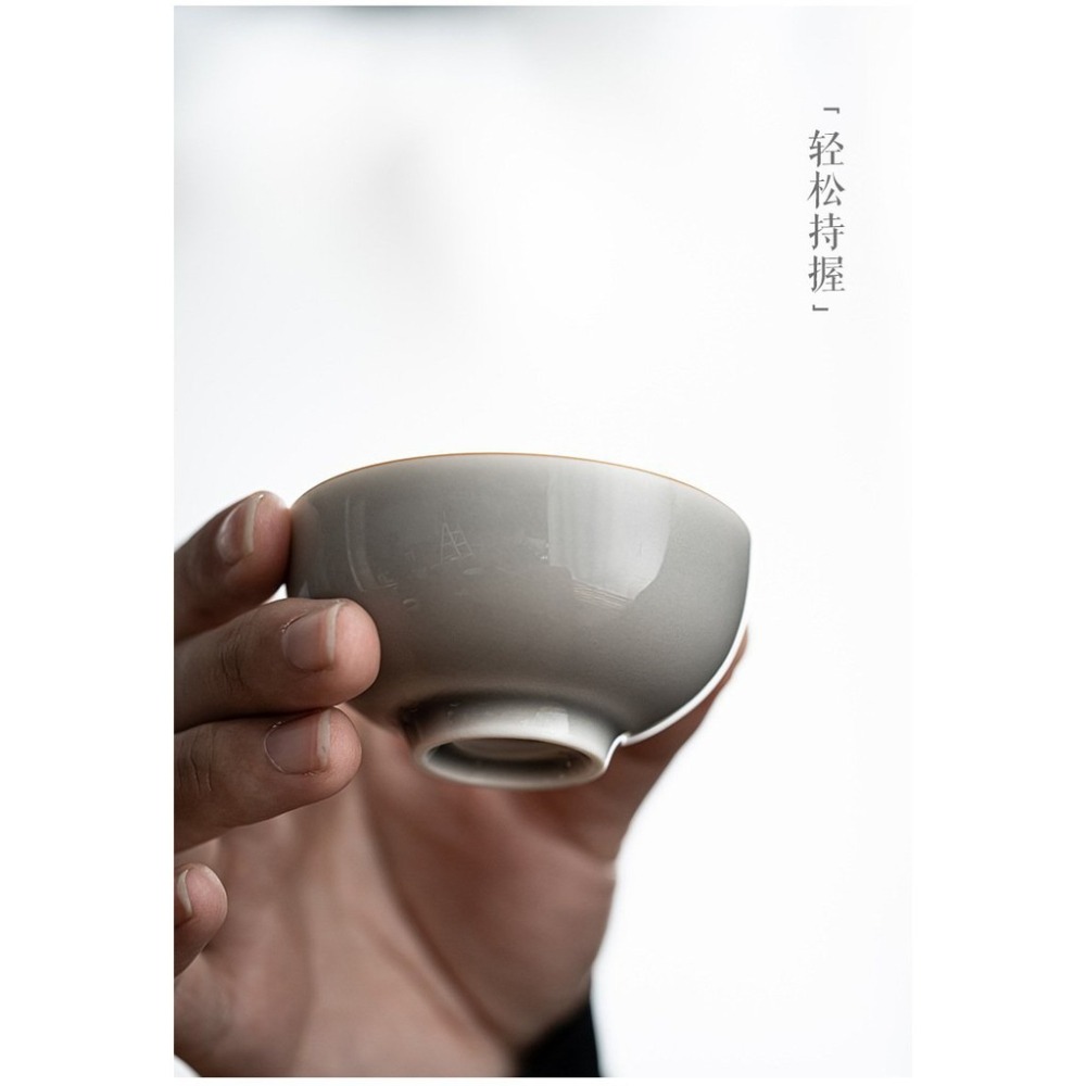 【全館滿599免運】茶杯 品茗杯 冰灰釉品茗杯 粗陶品茗杯 細緻手作 陶瓷茶杯【自在坊茶具】-細節圖3