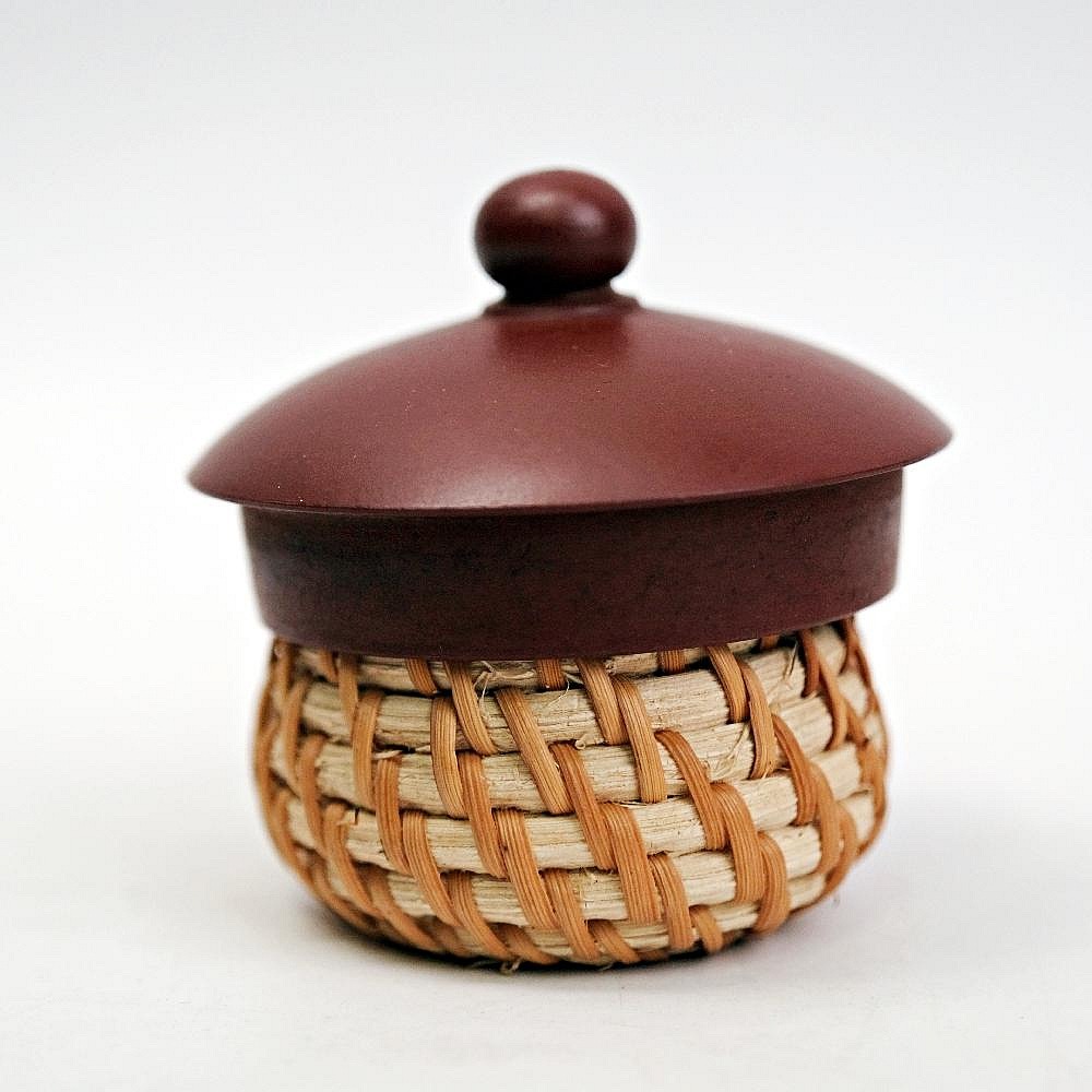 【全館滿599免運】蓋置 竹蓋置 壺蓋架 純手工藤编壺蓋托 壺蓋置 茶具配件 擺件 壺承 壺蓋托 杯蓋架【自在坊茶具】-細節圖2