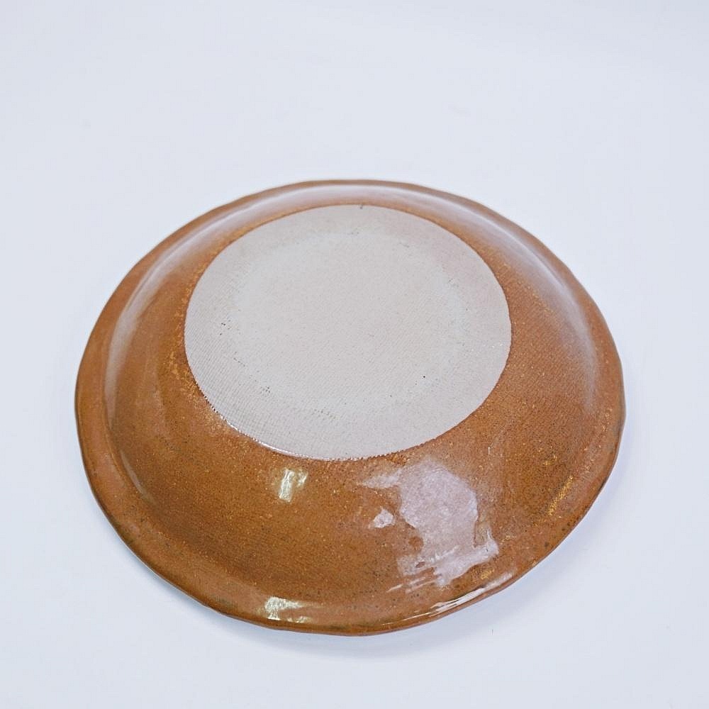 【全館滿599免運】精品粗陶 粗陶蓮葉壺承 二件分離式壺承 功夫茶具 粗陶仿物茶茶壺 復古簡約乾泡盤台【自在坊茶具】-細節圖6