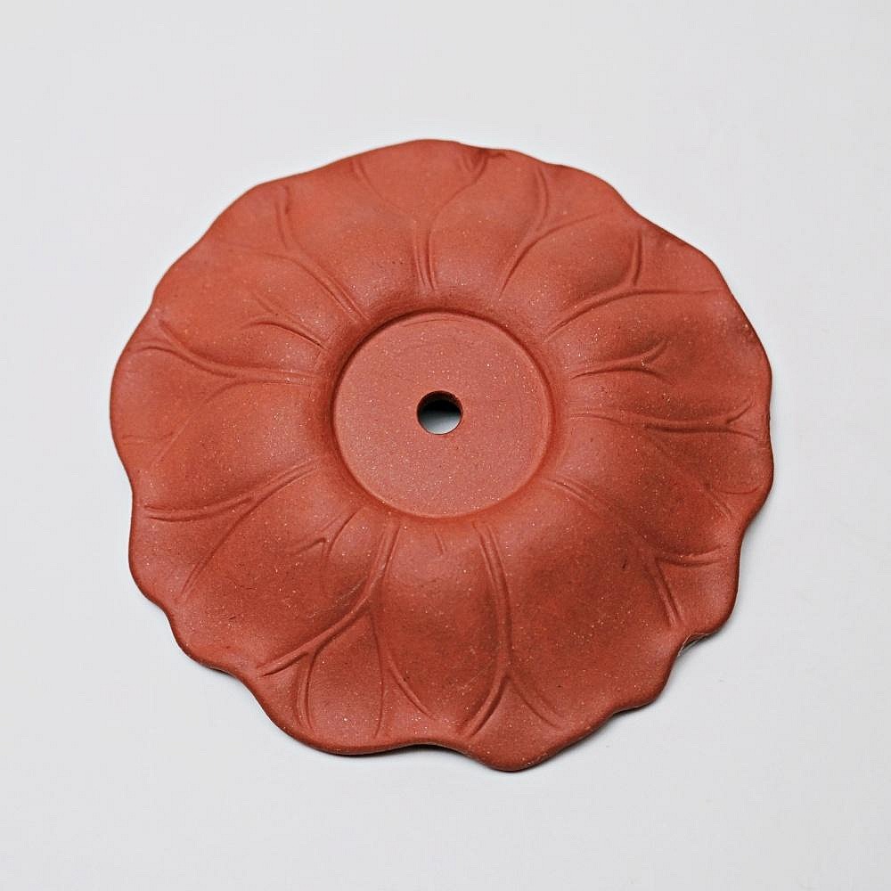 【全館滿599免運】茶漏 茶濾 紫砂茶漏【手工紫砂蓮花茶漏】原礦清水泥【自在坊茶具】-細節圖5