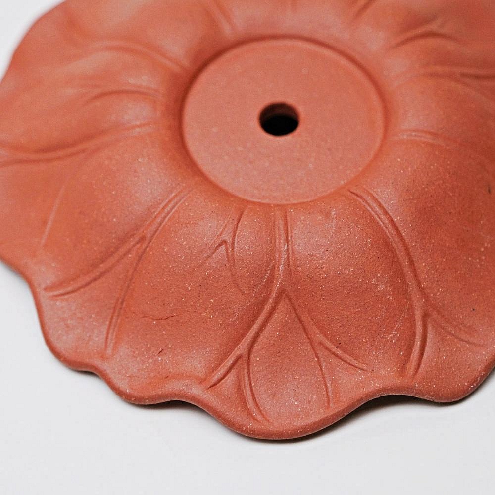 【全館滿599免運】茶漏 茶濾 紫砂茶漏【手工紫砂蓮花茶漏】原礦清水泥【自在坊茶具】-細節圖6