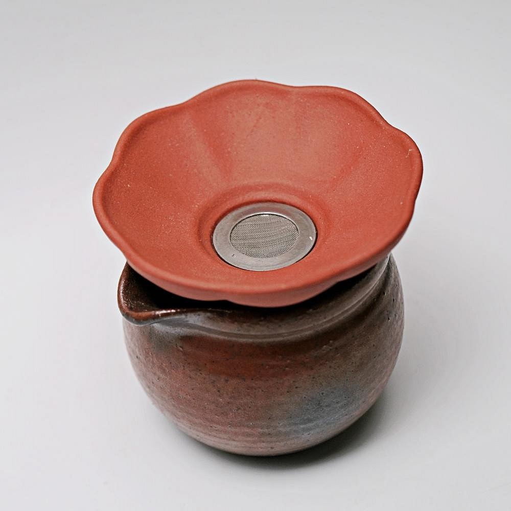 【全館滿599免運】茶漏 茶濾 紫砂茶漏【手工紫砂蓮花茶漏】原礦清水泥【自在坊茶具】-細節圖9