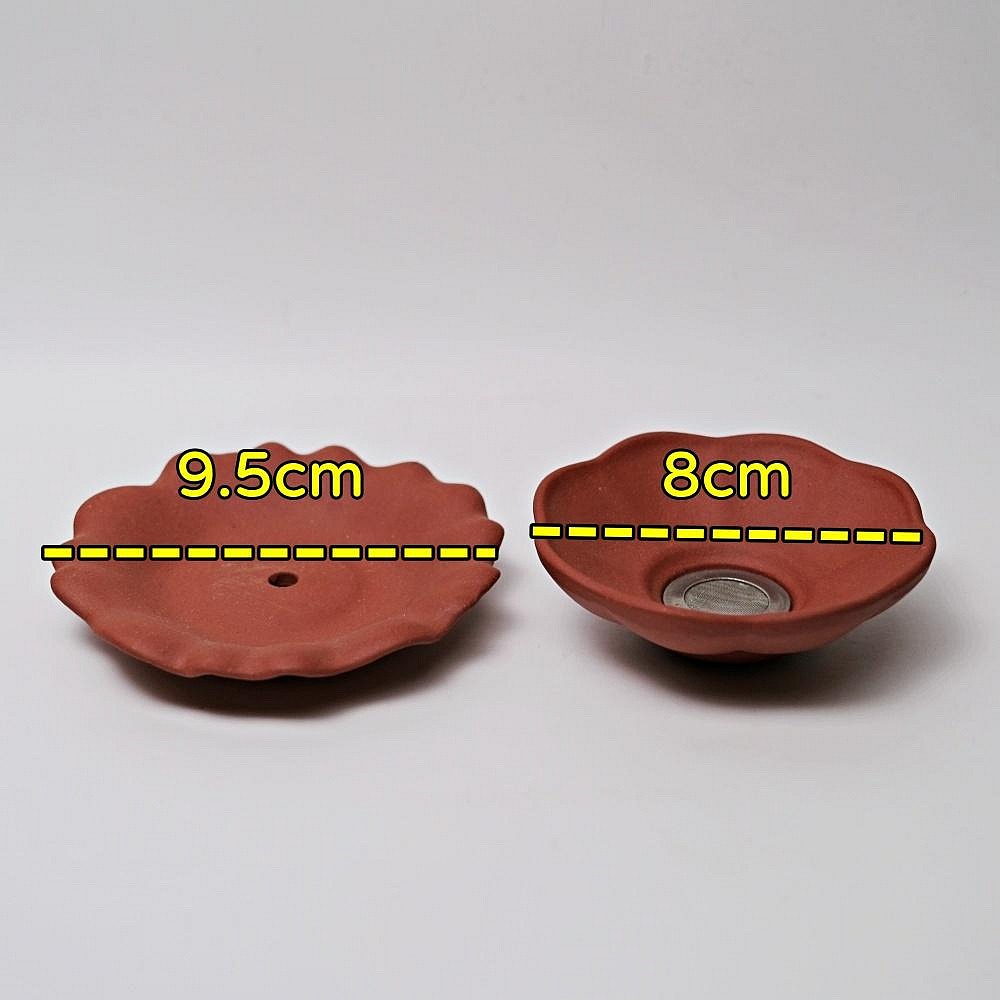 【全館滿599免運】茶漏 茶濾 紫砂茶漏【手工紫砂蓮花茶漏】原礦清水泥【自在坊茶具】-細節圖11