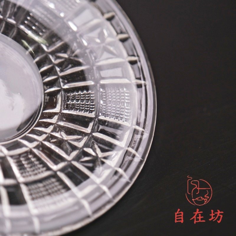 【全館滿599免運】杯墊【玻璃錘目紋杯墊】杯碟 玻璃杯墊 耐熱玻璃杯墊 品茗茶杯10*10cm【自在坊茶具】-細節圖6