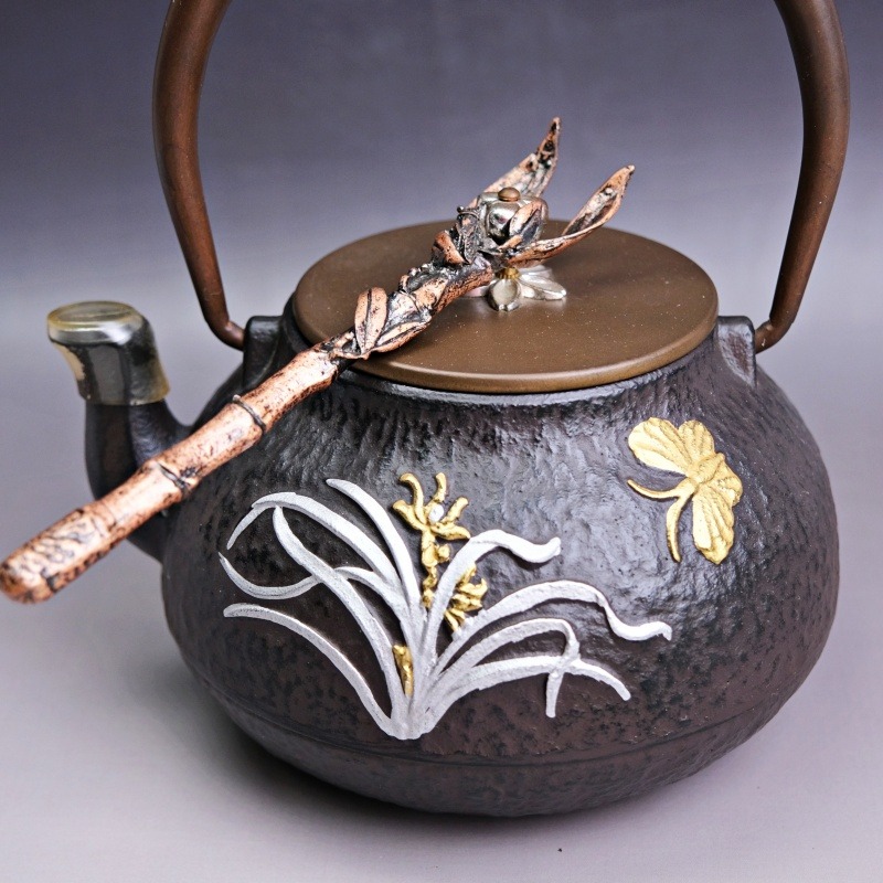 【全館滿599免運】壺叉 青桐 / 紅桐蟬竹節壺叉 壺夾 鐵壺蓋叉 銅制壺夾【自在坊茶具】-細節圖8