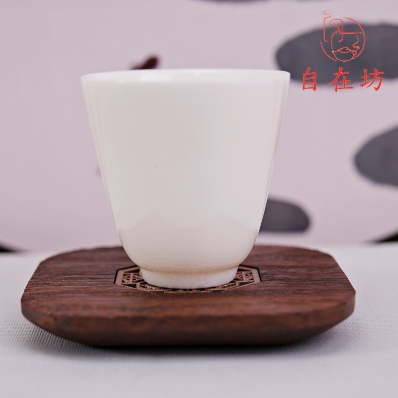 【全館滿599免運】實木製杯墊【圓形窗花 / 八角窗花 黑檀杯墊】 茶杯墊 茶具 8.5*8.5cm【自在坊茶具】-細節圖2