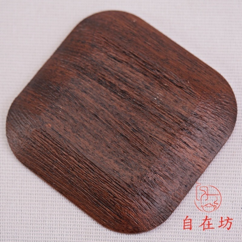 【全館滿599免運】實木製杯墊【圓形窗花 / 八角窗花 黑檀杯墊】 茶杯墊 茶具 8.5*8.5cm【自在坊茶具】-細節圖10