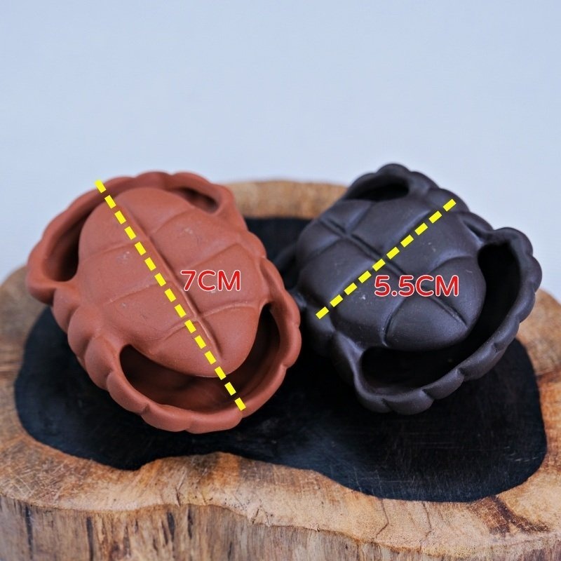 【全館滿599免運】富甲一方(朱泥 / 紫泥) 烏龜殼 紫砂陶瓷茶寵 茶盤裝飾 桌面擺件 茶桌裝飾【自在坊茶具】-細節圖9