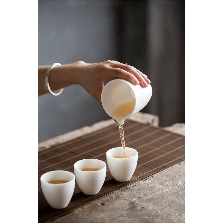 【全館滿599免運】精品玉瓷沉香杯 白瓷手工茶杯 禪風古韻 功夫茶具 質樸簡約【自在坊茶具】-細節圖4