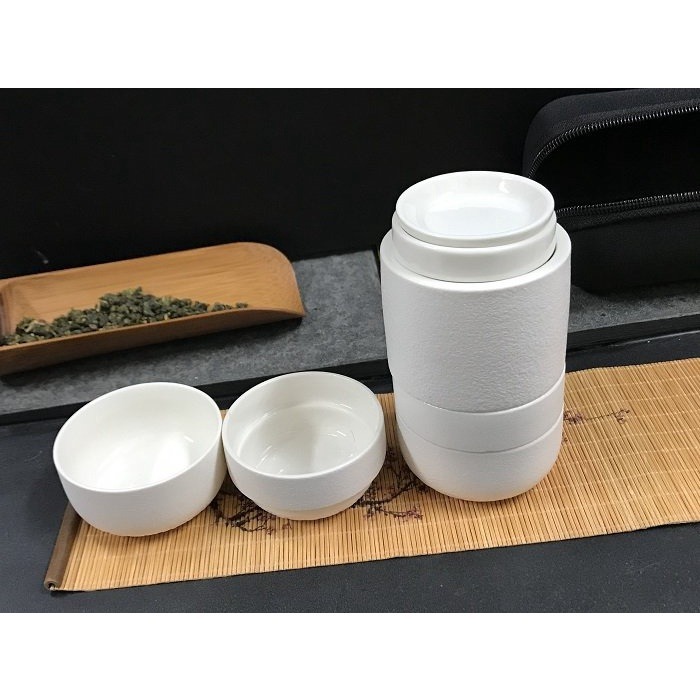 【全館滿599免運】精品粗陶同心杯 一壺四杯款 旅行茶具 無釉拋光高檔素面 快客同心杯 快客杯【自在坊茶具】-細節圖3