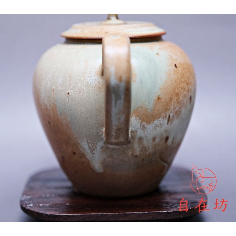 【全館滿599免運】精品手工柴燒茶壺【柴燒壺-14號170ml】孤品一器一拍 柴燒粗陶茶壺 個人壺【自在坊茶具】-細節圖8